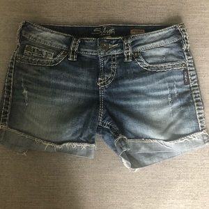 Silver Jean shorts